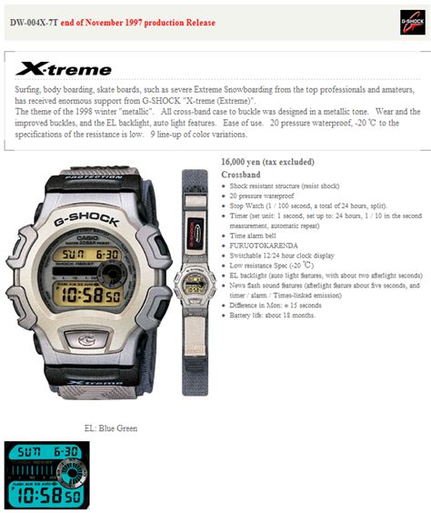 casio g-shock dw-004x-7t 1