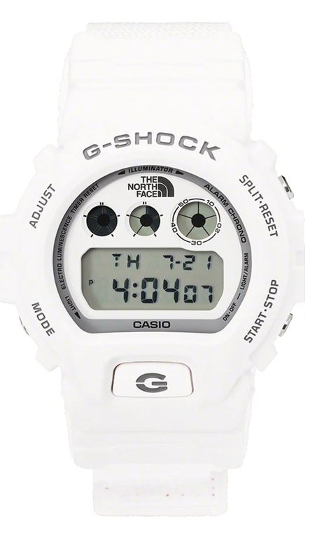 casio g-shock dw-6900-north-face-supreme-white