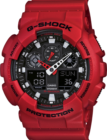 casio g-shock ga-100-istanbul-red