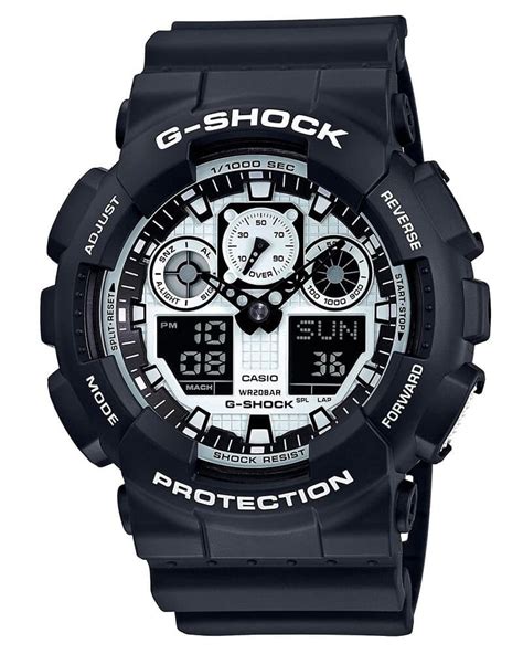 casio g-shock ga-100bw-1a 1