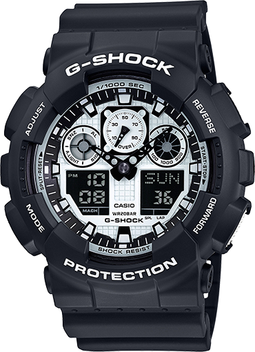 casio g-shock ga-100bw-1a